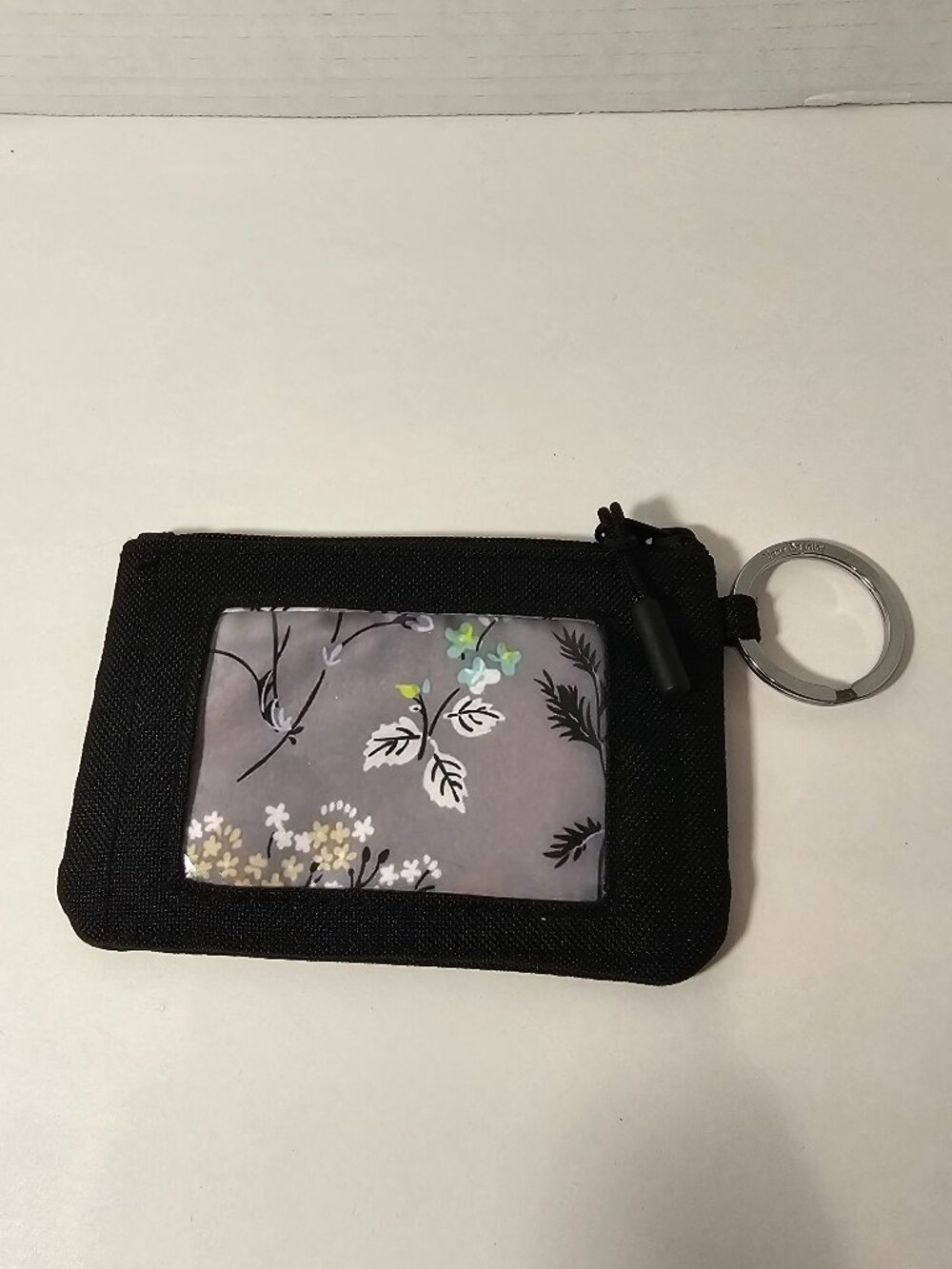 NWOT Vera Bradley Lighten Up Zip ID Case Classic Black Wallet Bag Purse Compact